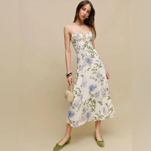 New Reformation Emely Flora Dress